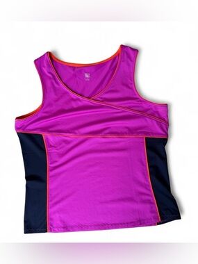 Tail Pink Colorblock Athletic Tank Top Size L Tennis Golf Activewear